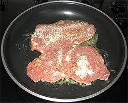 Chops frying