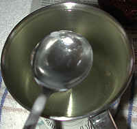 Melted wax