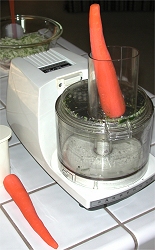 Carrots ready to grate