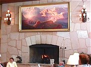 Hotel fireplace