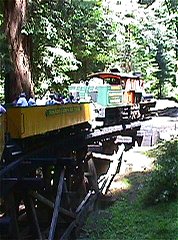 Train on bridge